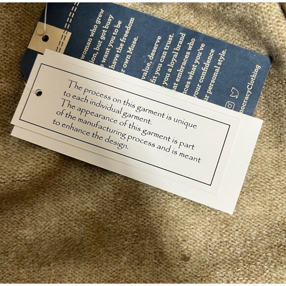 Democracy Women’s Ombré Cardigan Heather Oatmeal Charcoal Size Large 10-12 New! - Picture 6 of 8